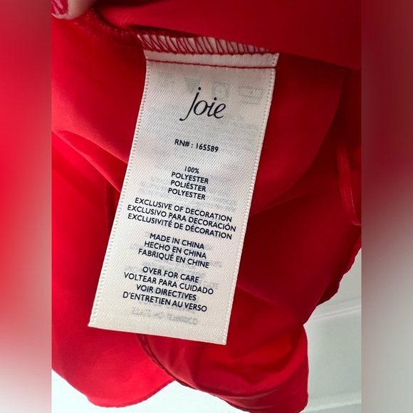 Joie Women’s Sleeveless Red Sleeveless Top Sz M - Picture 6 of 7